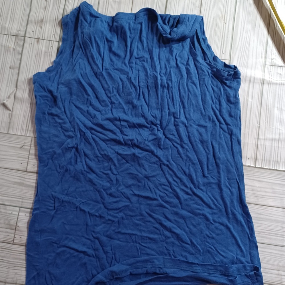 Gnw Women Royal Blue Scoop Neck Sleeveless Tank Top Size Large RN29360